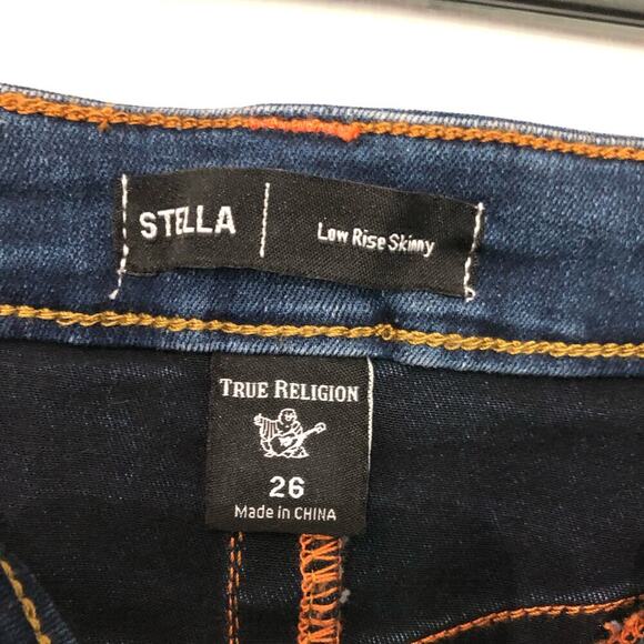 True Religion Women's Stella Mid-Rise Flap  SkinnyLeg Jeans Size 26 New With Tag - Picture 3 of 10